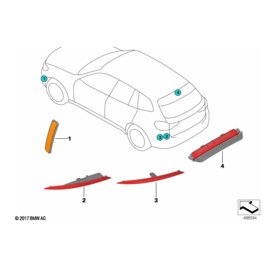 Rückstrahler links